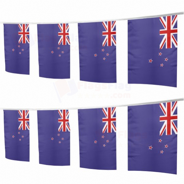 New Zealand Square String Flags