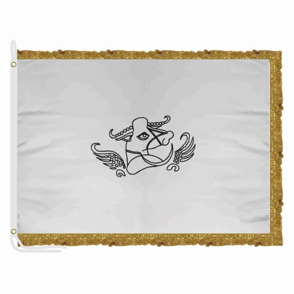 Nezak Huns Satin Office Flag