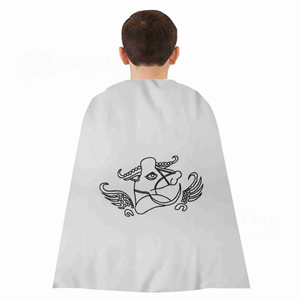 Nezak Huns Woven Fabric Cloak Digital Printing