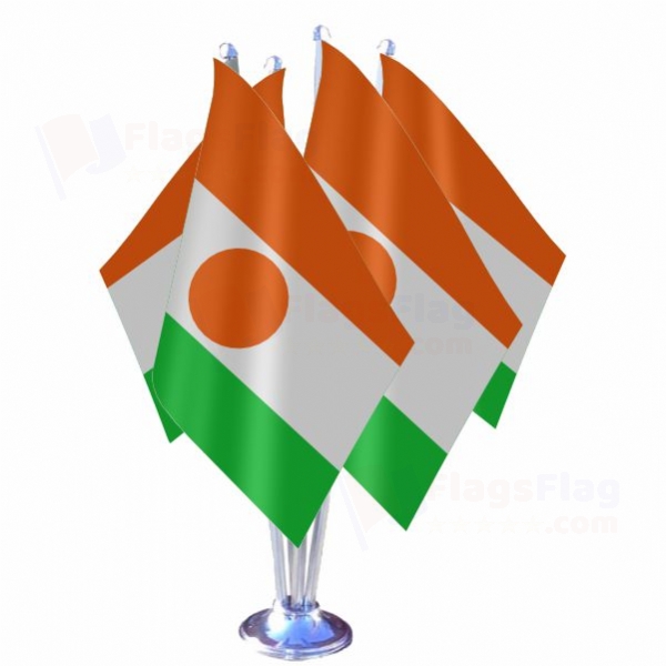 Niger Quadruple Table Flag