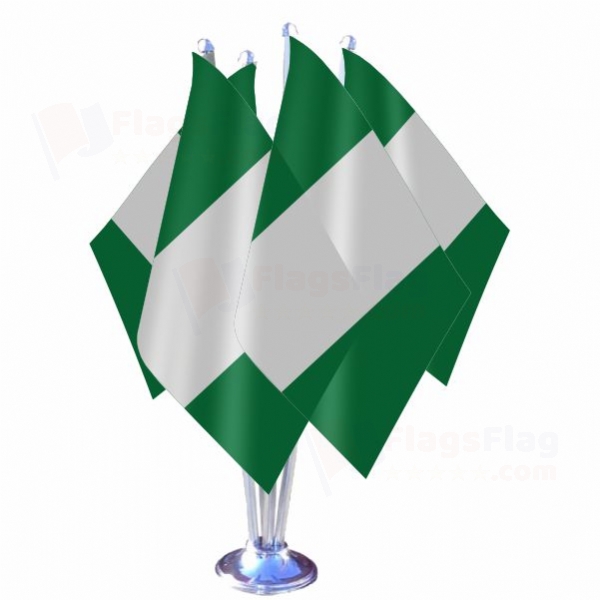Nigeria Quadruple Table Flag