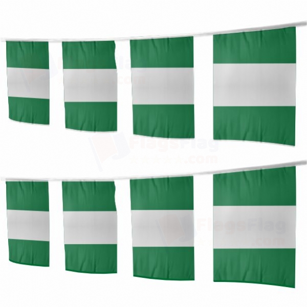 Nigeria Square String Flags