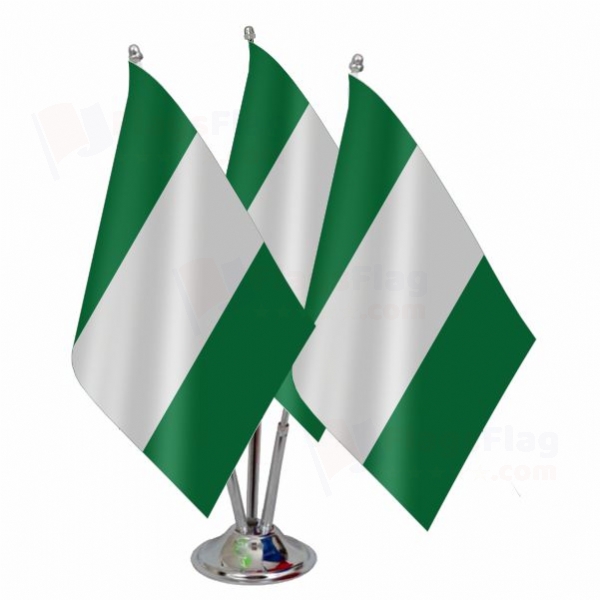 Nigeria Triple Table Flag