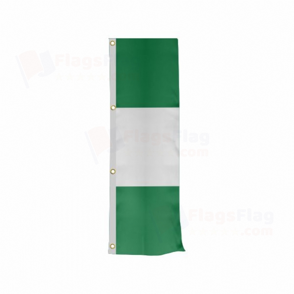 Nigeria Vertically Raised Flags