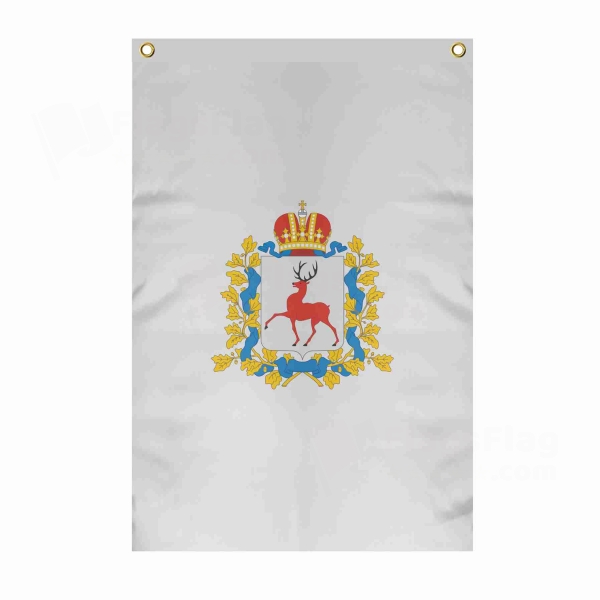 Nijni Novgorod Oblast� Large Size Flag Hanging on Building
