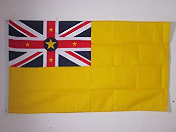 Niue Fringed Presentation Flags