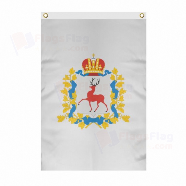 Nizhny Novgorod Oblast Large Size Flag Hanging on Building