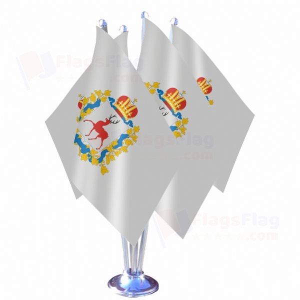 Nizhny Novgorod Oblast Quadruple Table Flag