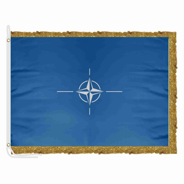 North Atlantic Treaty Organization Satin Office Flag