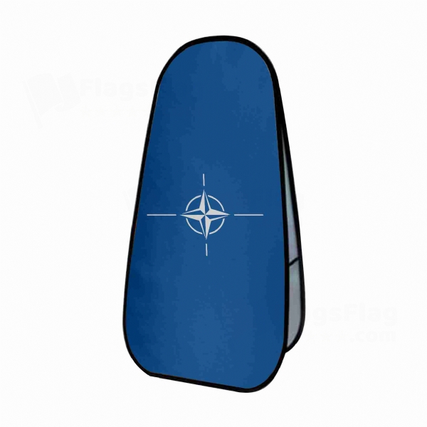 North Atlantic Treaty Organization Vertical Cloth Banner Display Stands