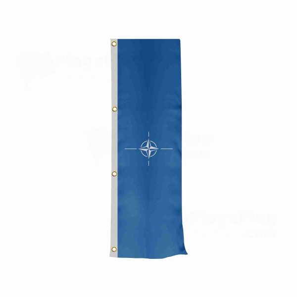 North Atlantic Treaty Organization Vertically Raised Flags
