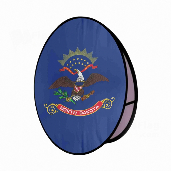 North Dakota Round Cloth Banner Display Stands