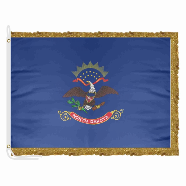 North Dakota Satin Office Flag