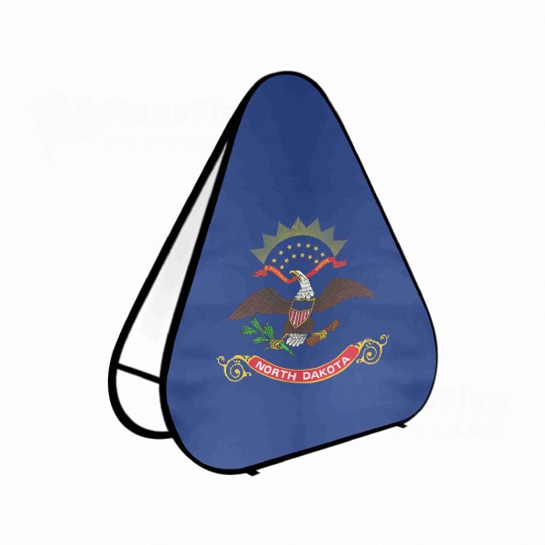 North Dakota Triangle Fabric Banner Display Stands