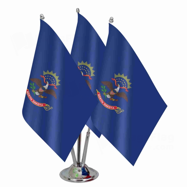 North Dakota Triple Table Flag