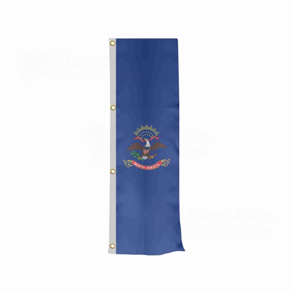 North Dakota Vertically Raised Flags