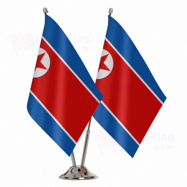North Korea Binary Table Flag