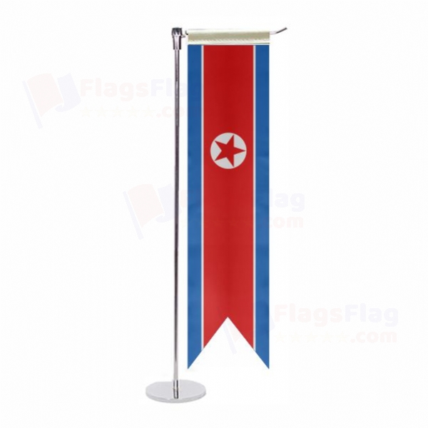 North Korea L Table Flag