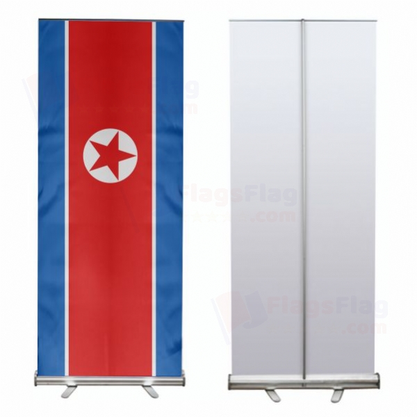 North Korea Roll Up Banner