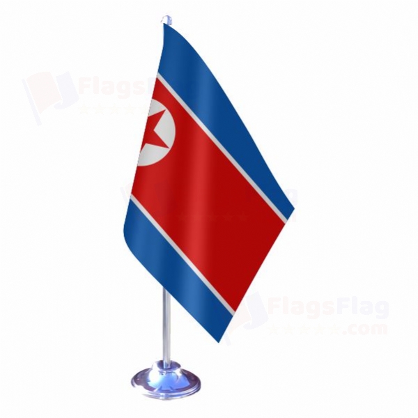 North Korea Single Table Flag