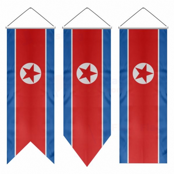 North Korea Swallowtail Flags