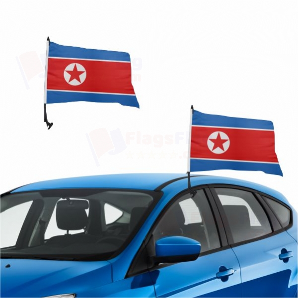 North Korea Vehicle Convoy Flag
