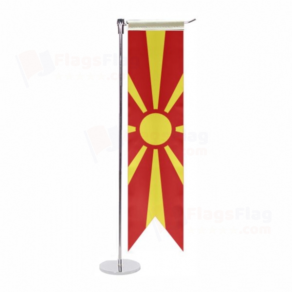 North Macedonia L Table Flag