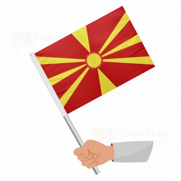 North Macedonia Stick Flag