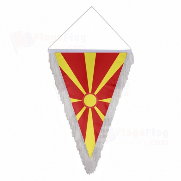 North Macedonia Triangle Fringed Streamers