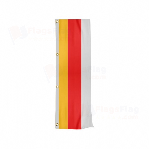 North Ossetia Alanya Vertically Raised Flags