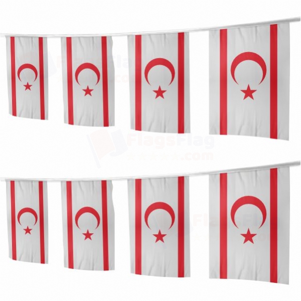 Northern Cyprus Square String Flags