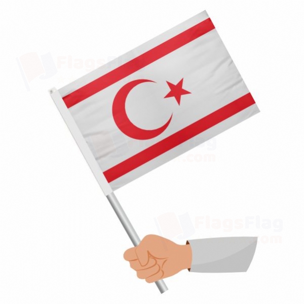 Northern Cyprus Stick Flag