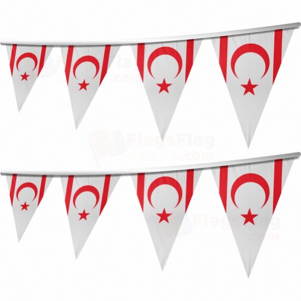 Northern Cyprus Stringed Triangle Flag