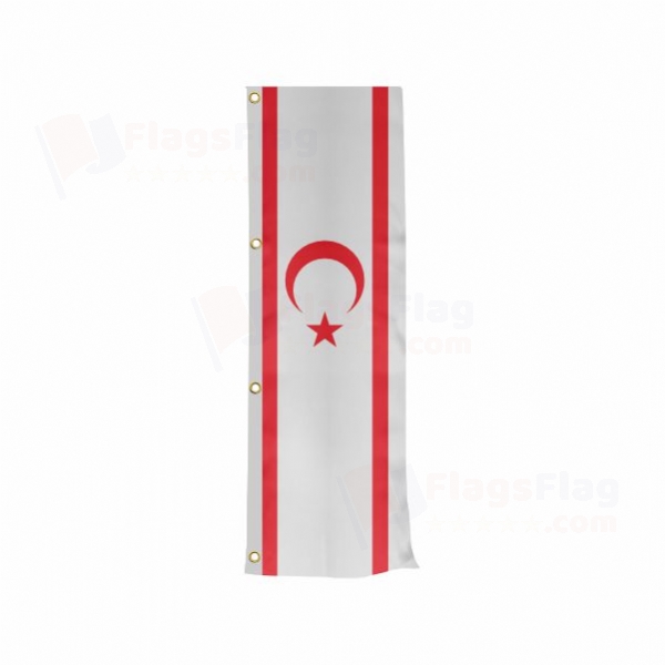 Northern Cyprus Vertically Raised Flags