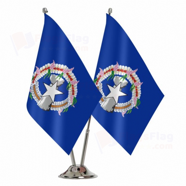 Northern Mariana Islands 2 Table Flags