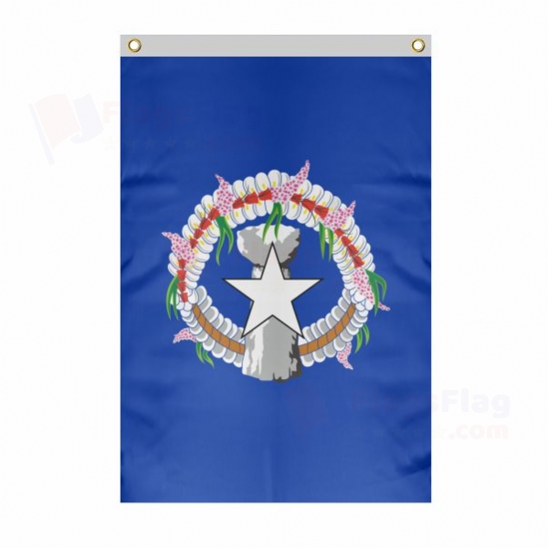 Northern Mariana Islands Large Size Flag Hanging on Building