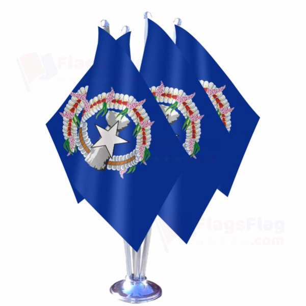 Northern Mariana Islands Quadruple Table Flag