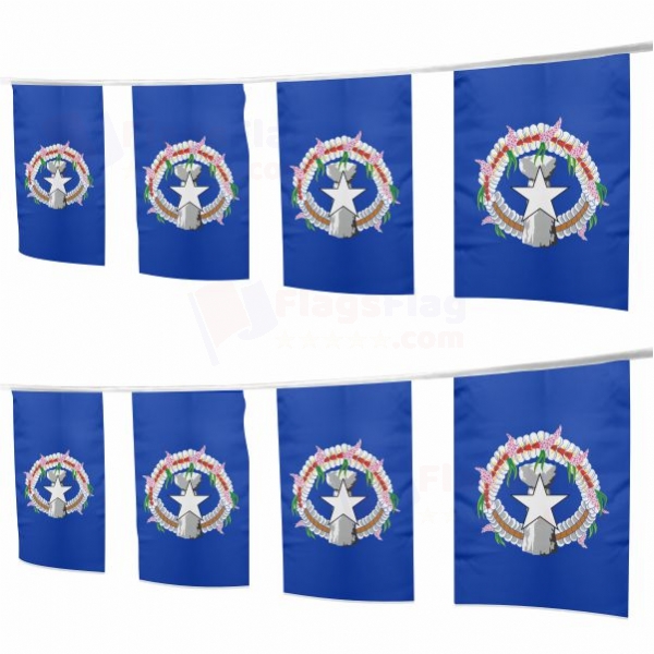 Northern Mariana Islands Square String Flags