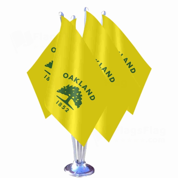 Oakland California Quadruple Table Flag