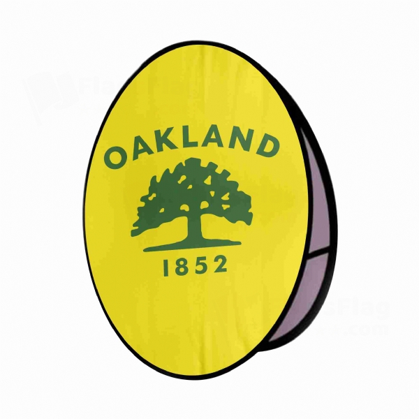Oakland California Round Cloth Banner Display Stands
