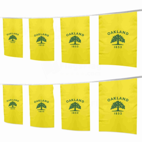 Oakland California Square String Flags