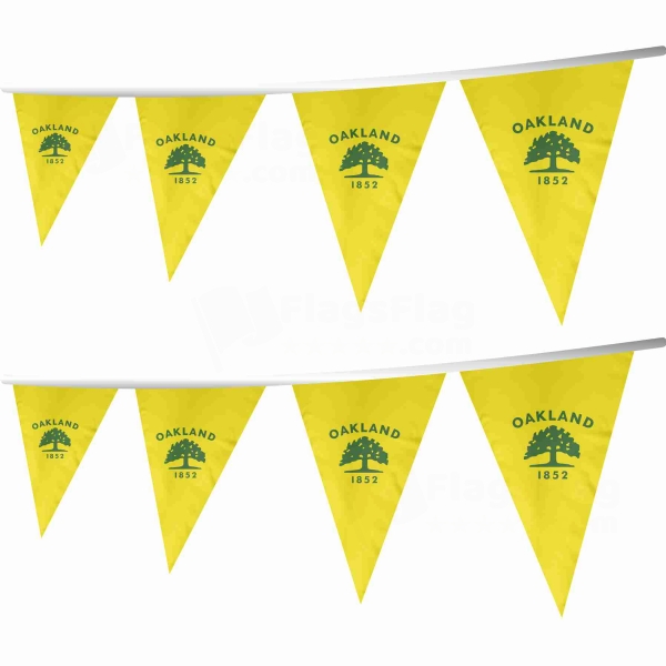 Oakland California Stringed Triangle Flag