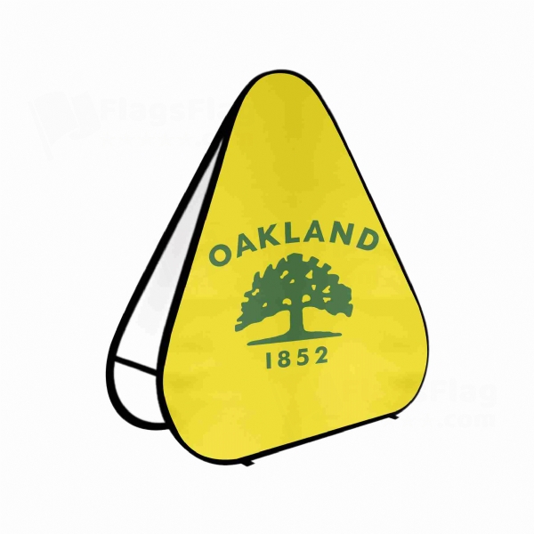 Oakland California Triangle Fabric Banner Display Stands