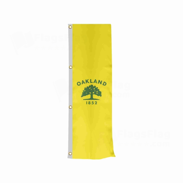 Oakland California Vertically Raised Flags