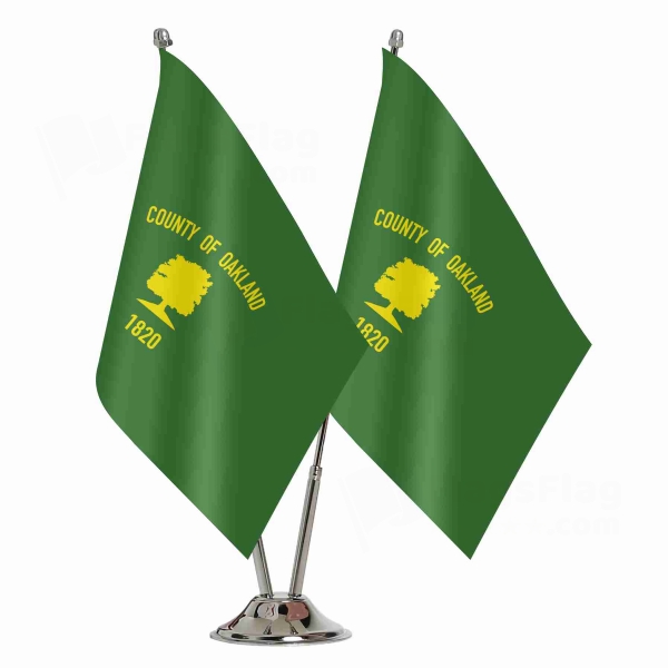 Oakland County Michigan 2 Table Flags