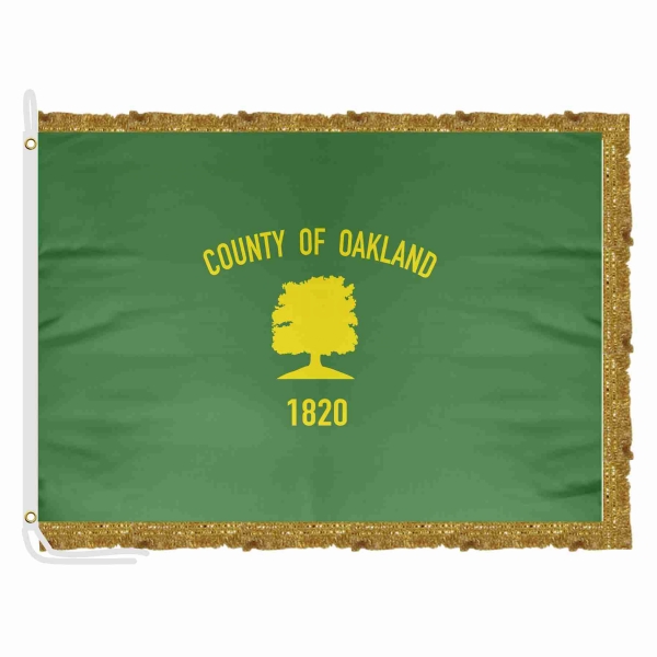 Oakland County Michigan Satin Office Flag