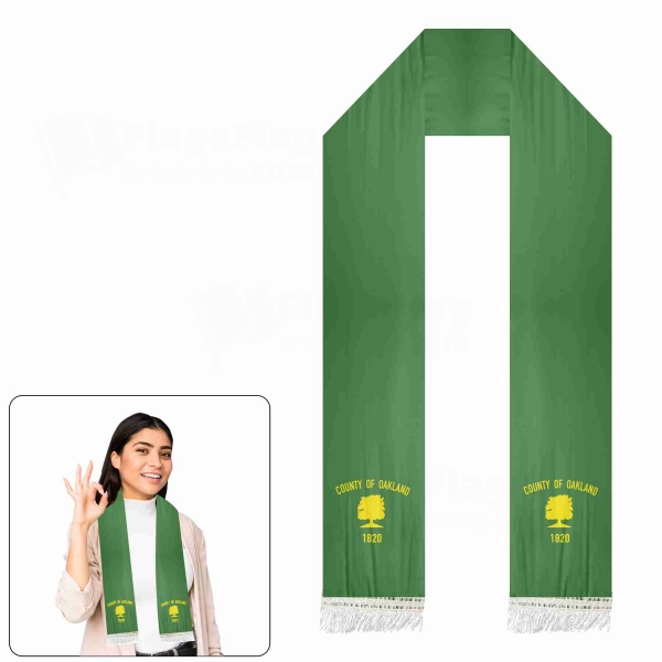 Oakland County Michigan Scarf Digital Printing