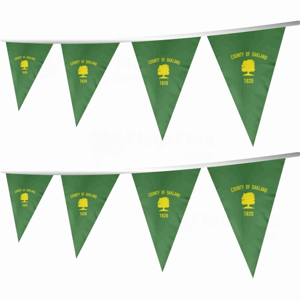 Oakland County Michigan Stringed Triangle Flag