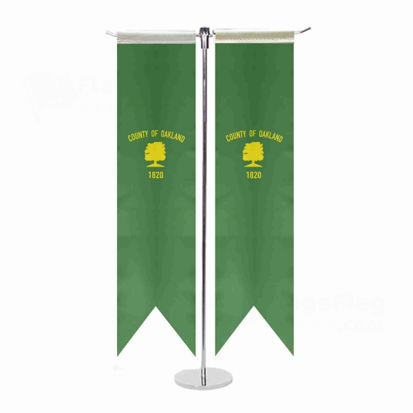 Oakland County Michigan T Table Flags
