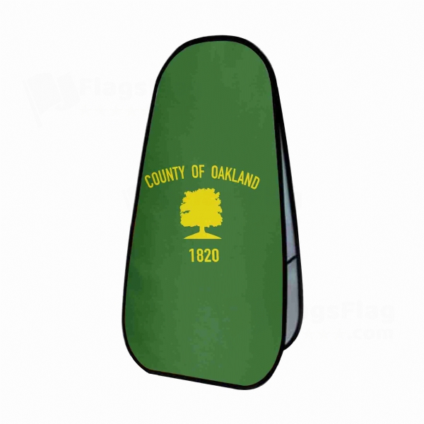 Oakland County Michigan Vertical Cloth Banner Display Stands